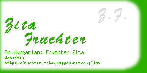 zita fruchter business card